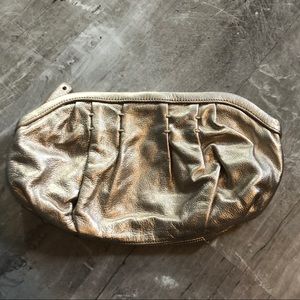 Gap Gold Leather Clutch